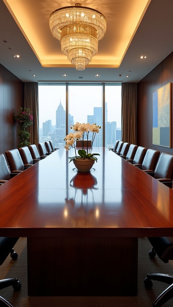 stylish modern boardroom table