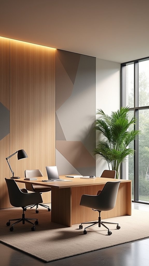 stylish sound absorbing office panels