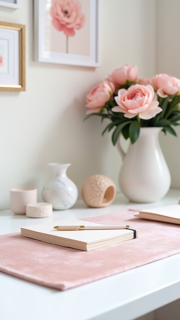 stylish workspace with organizers