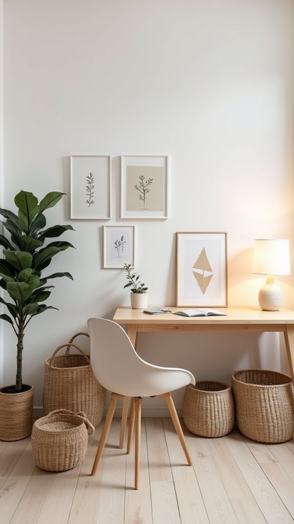 stylish woven basket storage