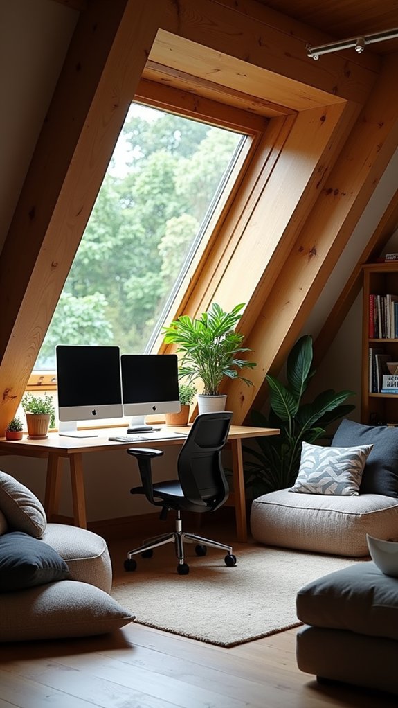 tech savvy attic workspace