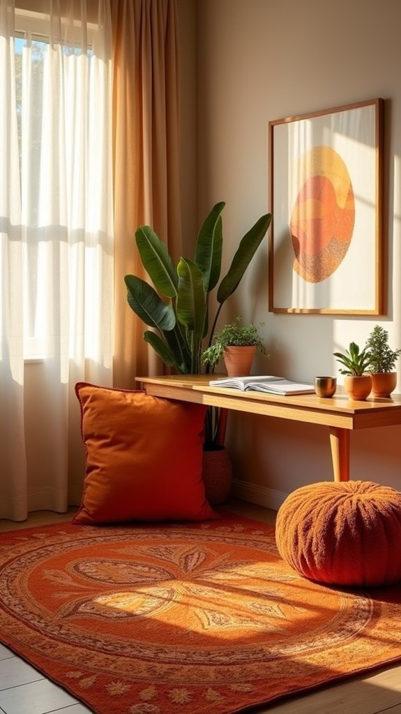 terracotta rugs enhance warmth