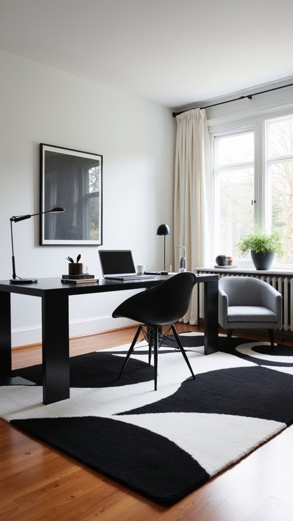 transform office with statement rugs