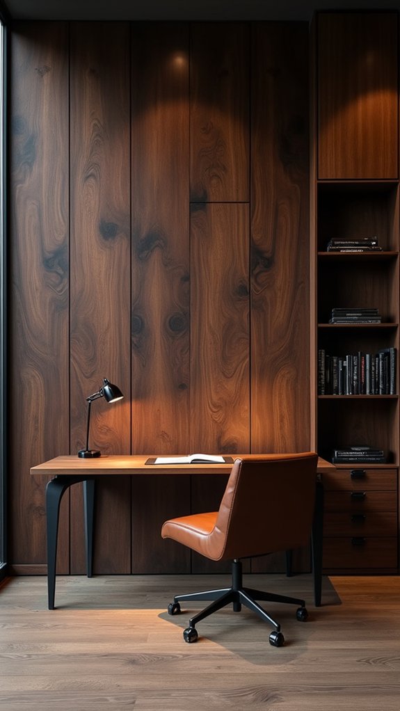 transformative dark wood panels