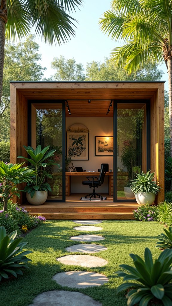 tropical serene workspace escape