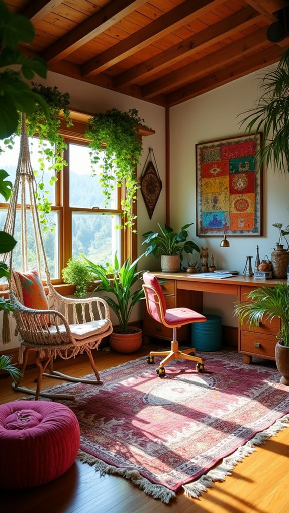 versatile boho office design
