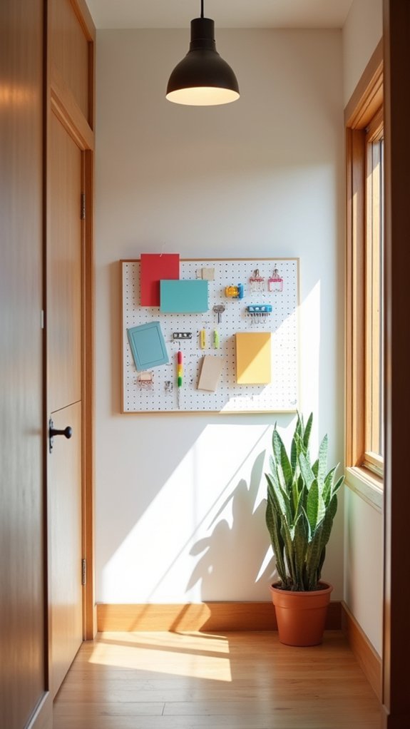 versatile pegboard office organization