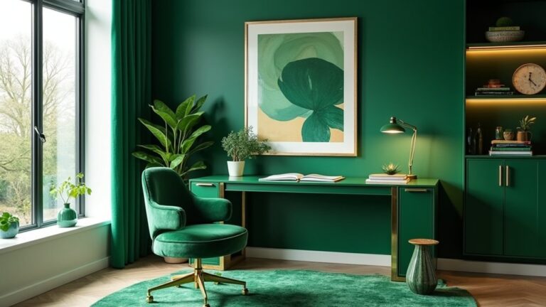 vibrant emerald green decor