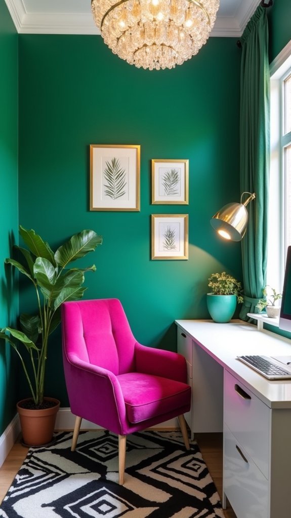vibrant hues energize workspace