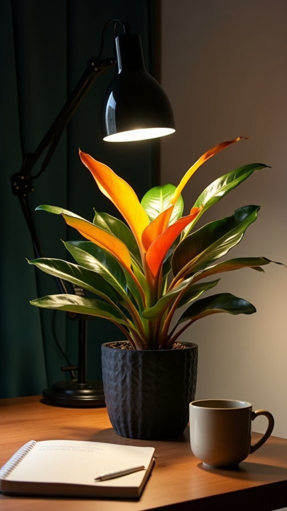 vibrant leaves slightly moist