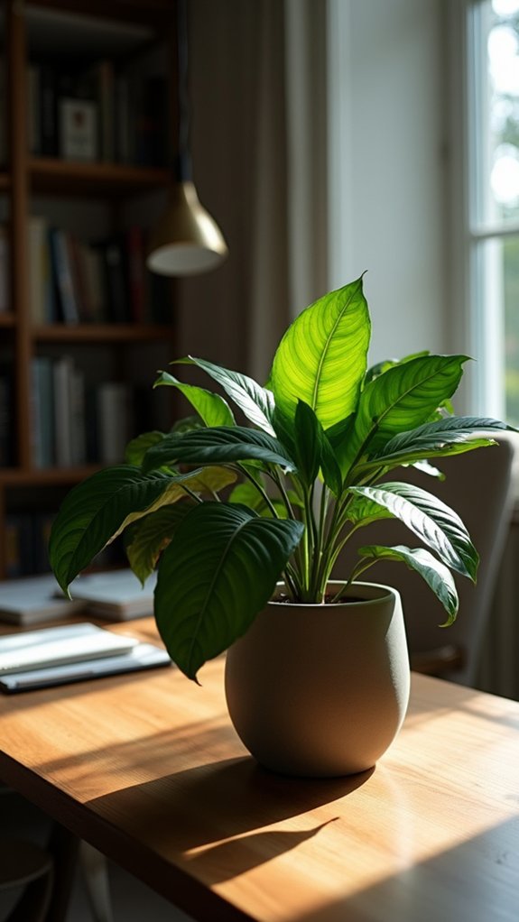 vibrant low light office plant