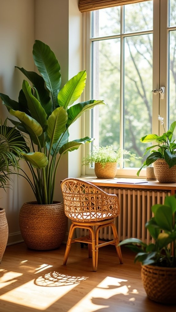 vibrant oasis with greenery