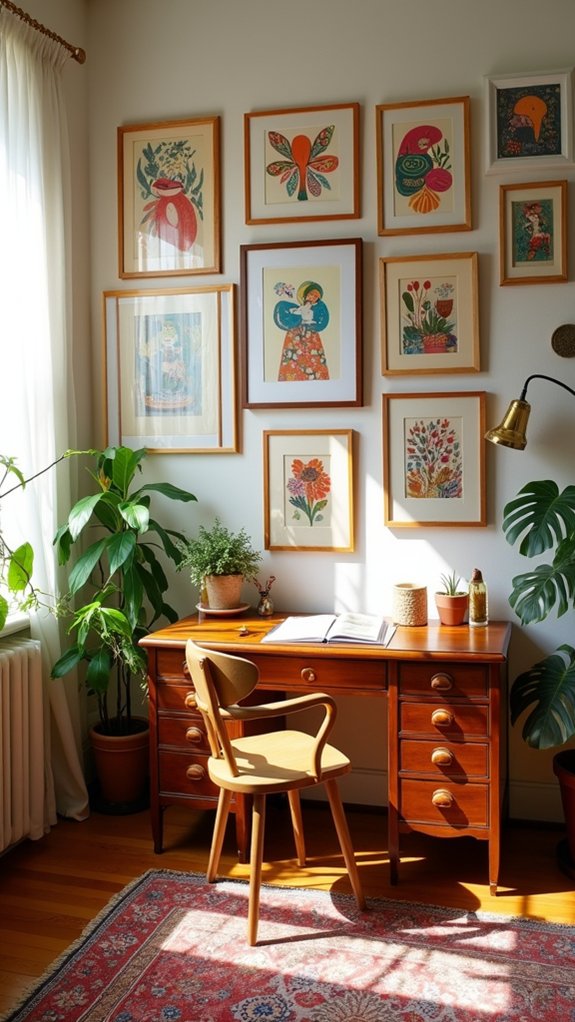 vibrant personal gallery wall