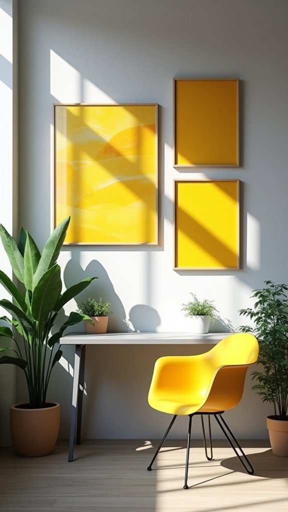 vibrant yellow frames energize