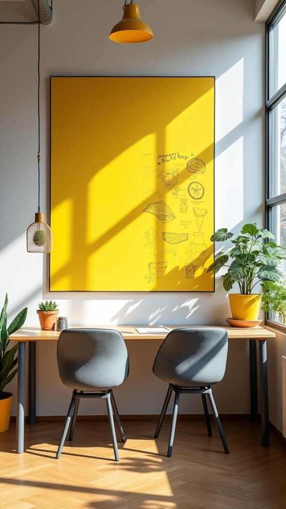 vibrant yellow inspires creativity