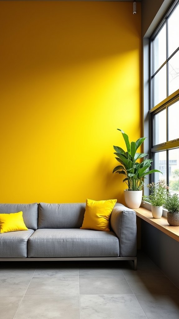 vibrant yellow office transformation