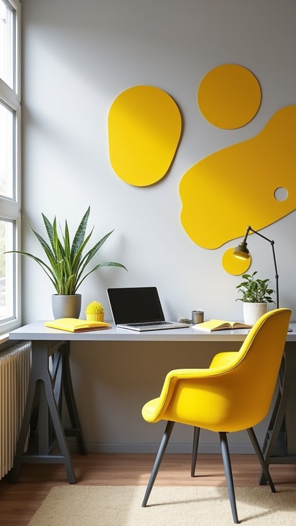 vibrant yellow wall decals