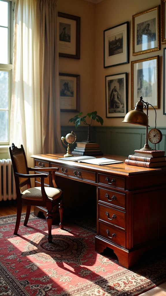 vintage desk adds character