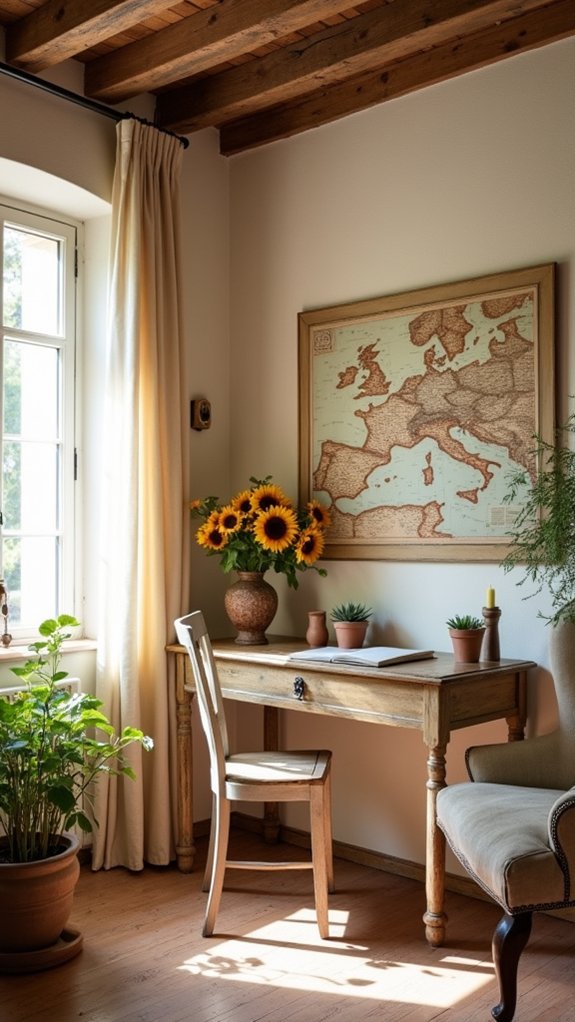 vintage furniture adds charm