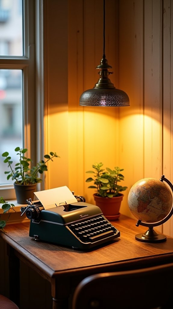 vintage lighting adds character