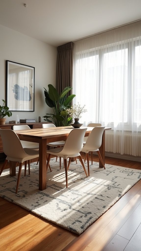 visual boundaries with rugs