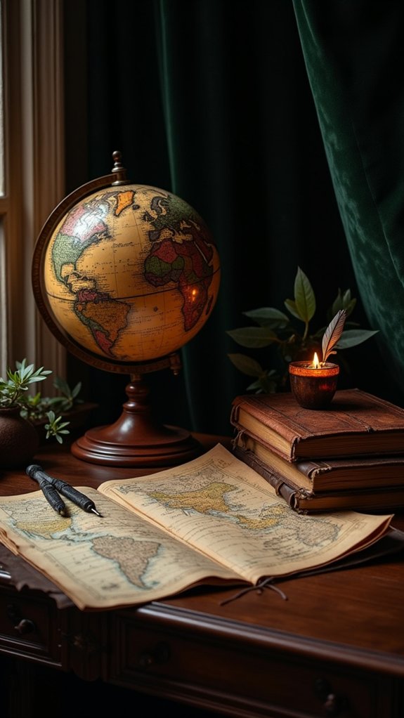 wanderlust inspired scholarly decor