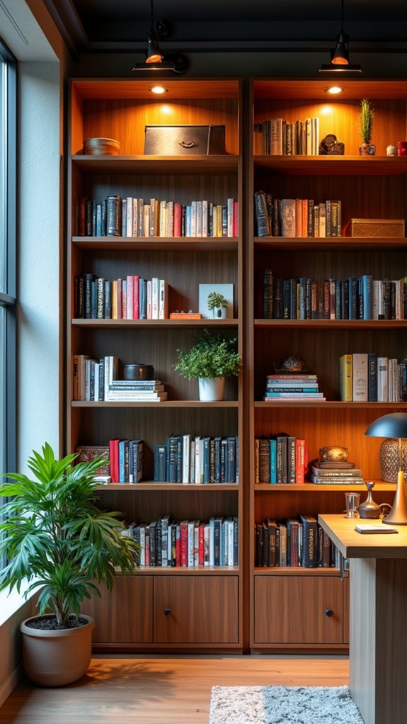 warm lighting enhances decor