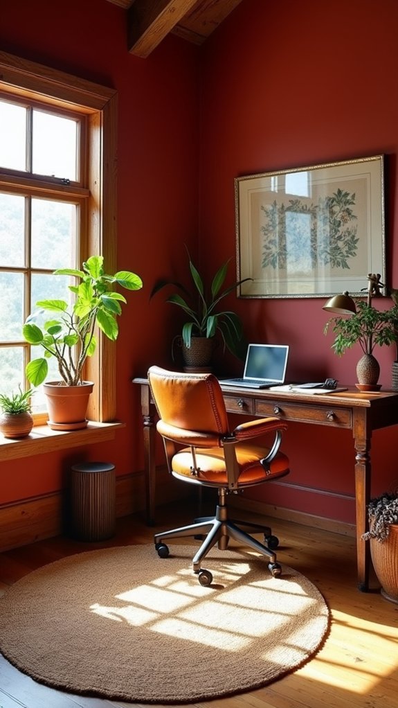 warm rustic red ambiance