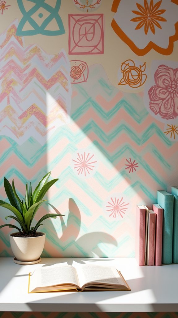 washi tape wall art