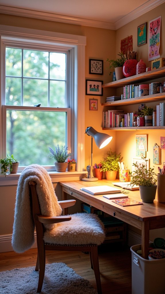 well lit creative workspace ambiance