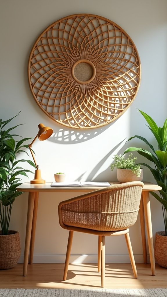 woven art enhances decor