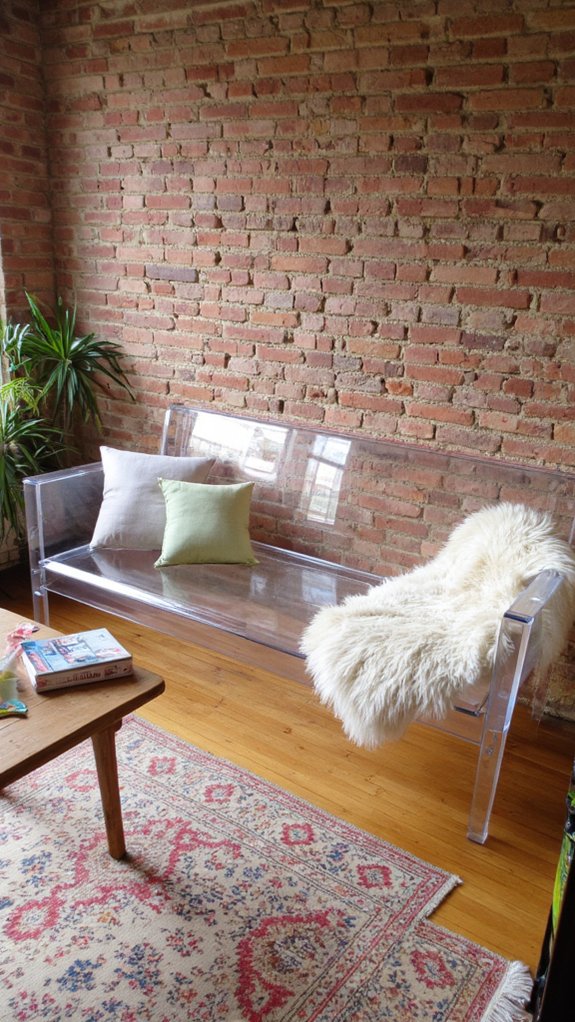 acrylic sofas enhance spaciousness