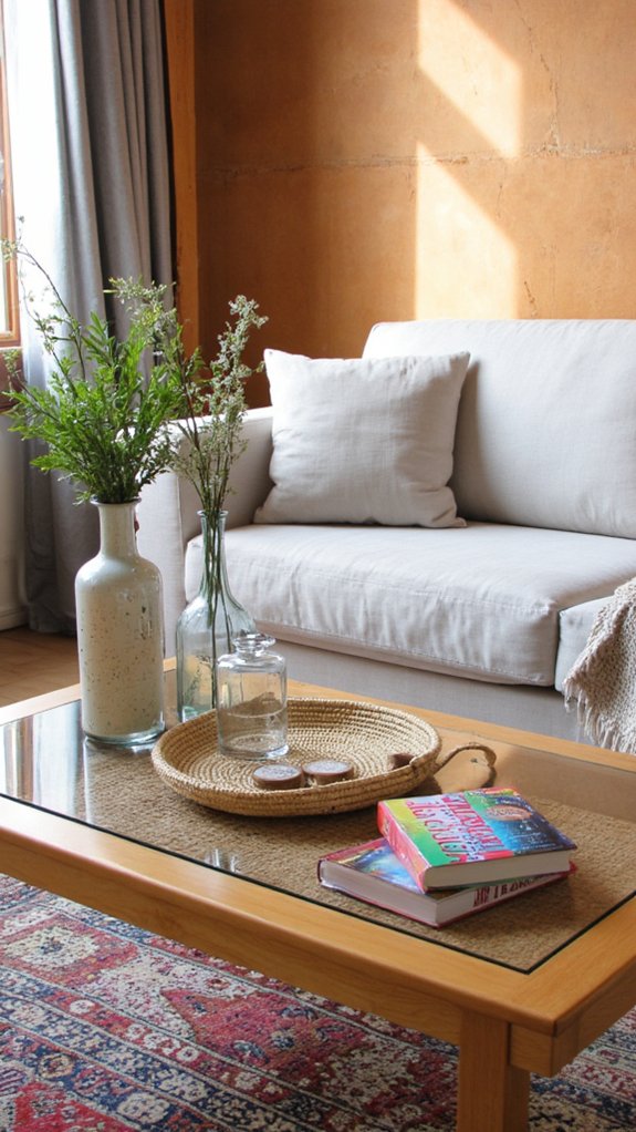 airy glass coffee table