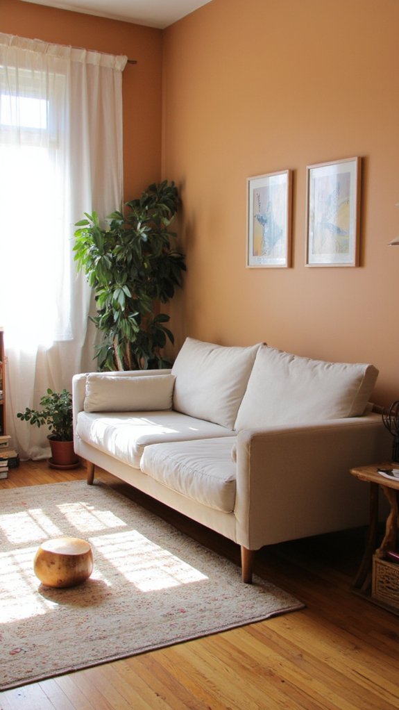 airy low back sofa design