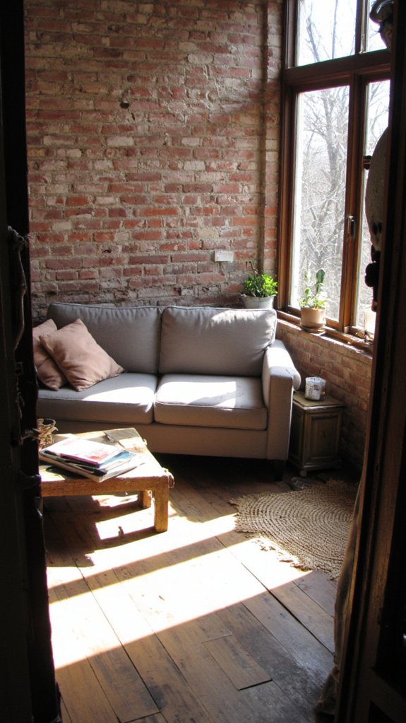 armless sofa enhances spaciousness