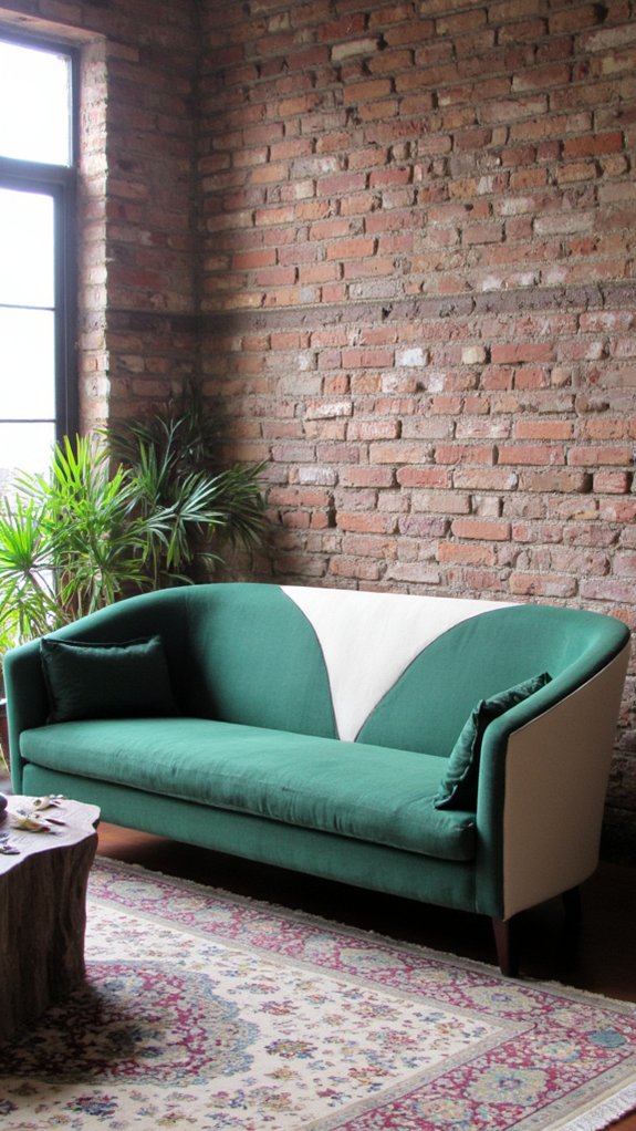 artistic two tone sofa design