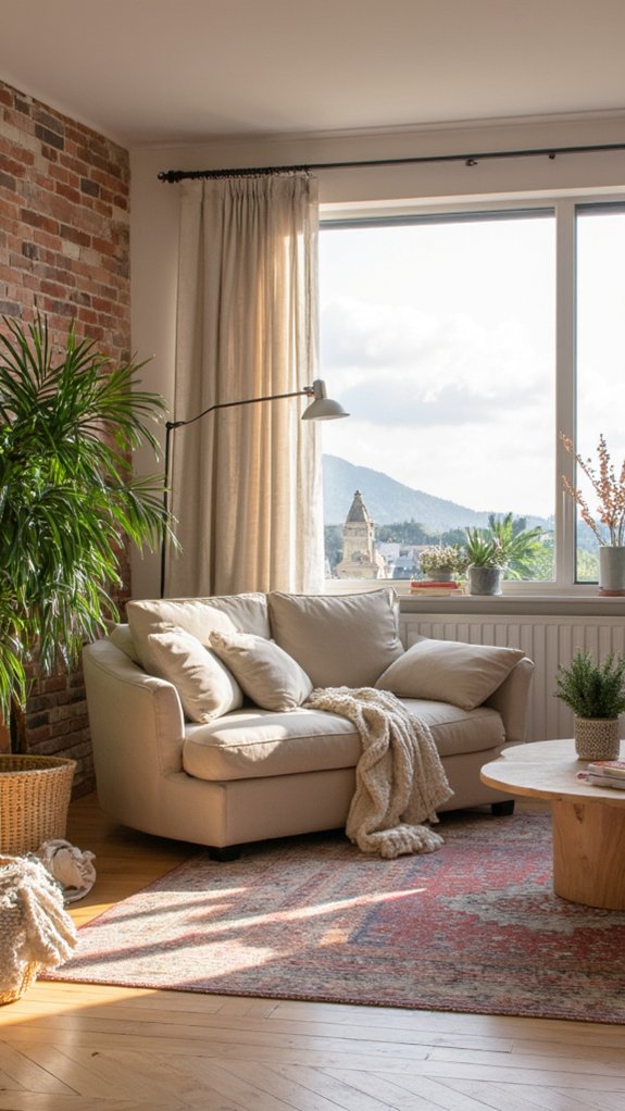 asymmetrical sofas enhance spaces