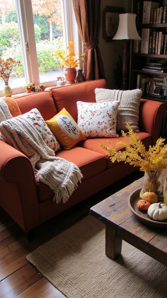 autumn themed cozy decorations
