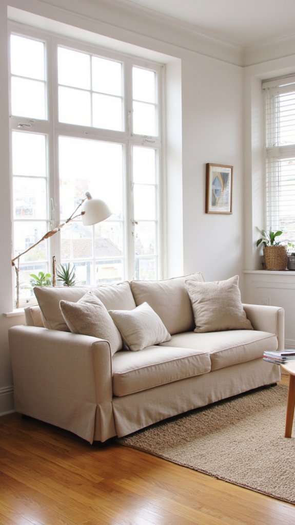 beige sofa modern minimalism