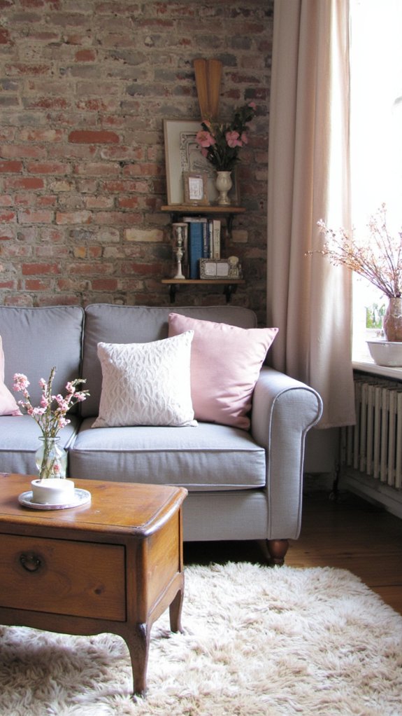 blush pink accent decor