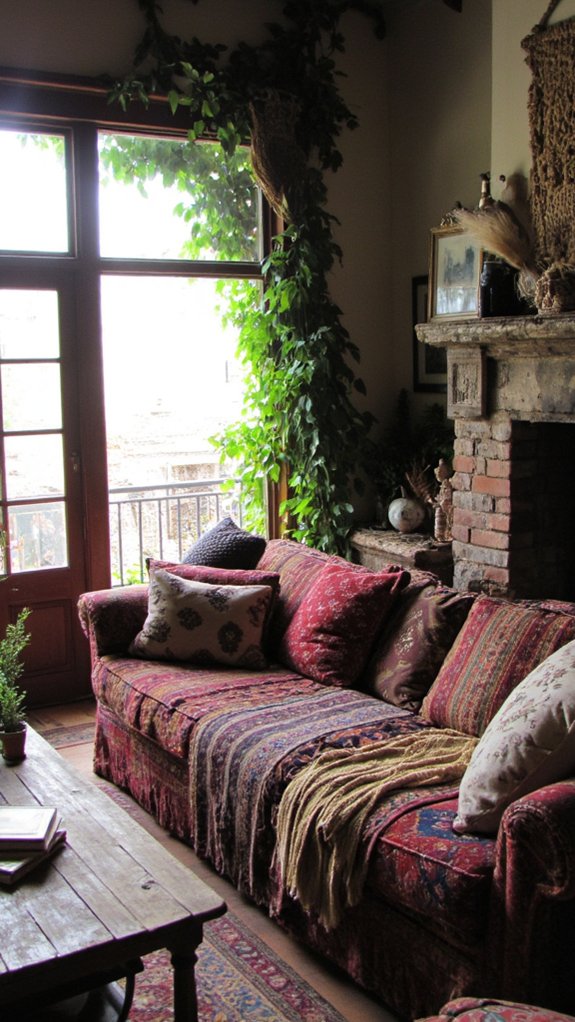 bohemian textured fabric sofas