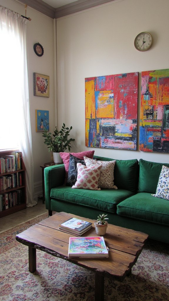 bold art enhances decor