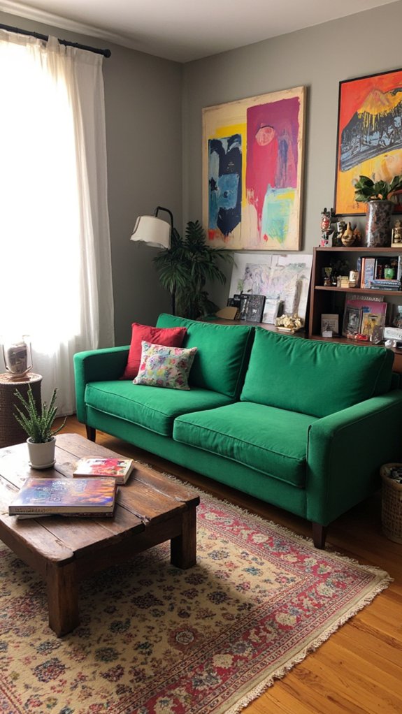 bold artwork enhances living space