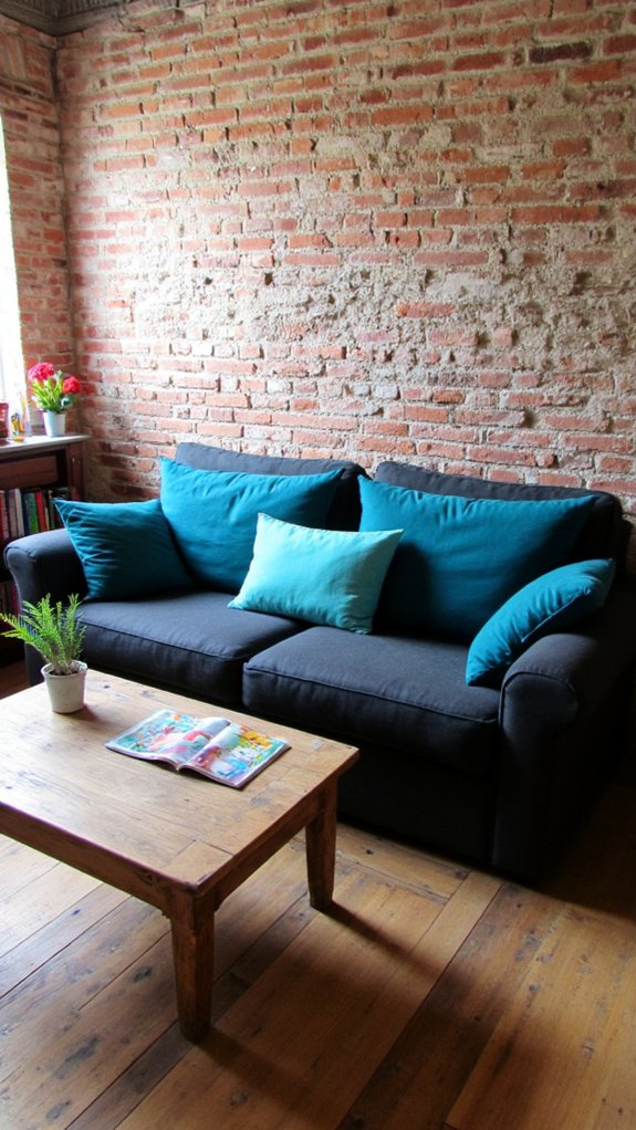 bold bright teal accents