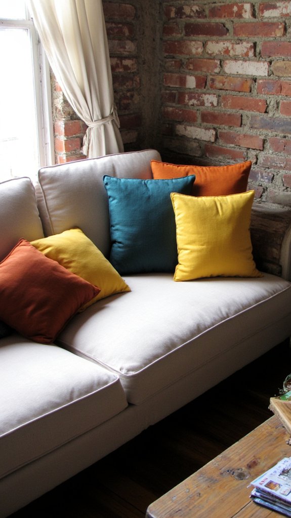bold color blocked pillow combinations