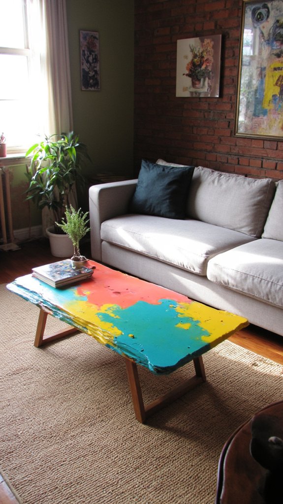 bold colorful coffee table