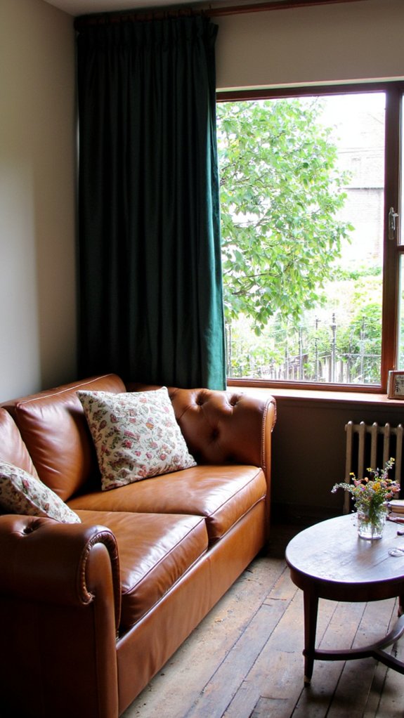 bold curtains enhance atmosphere