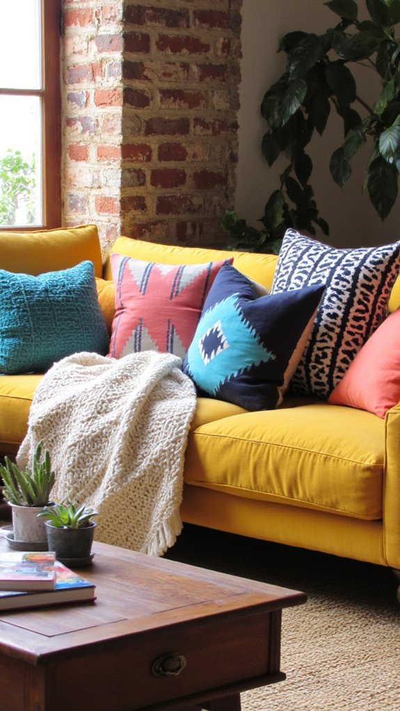 bold geometric decor accents