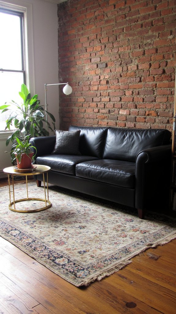 bold leather sofa elegance