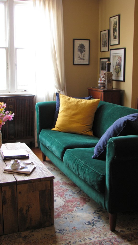 bold luxurious velvet upholstery